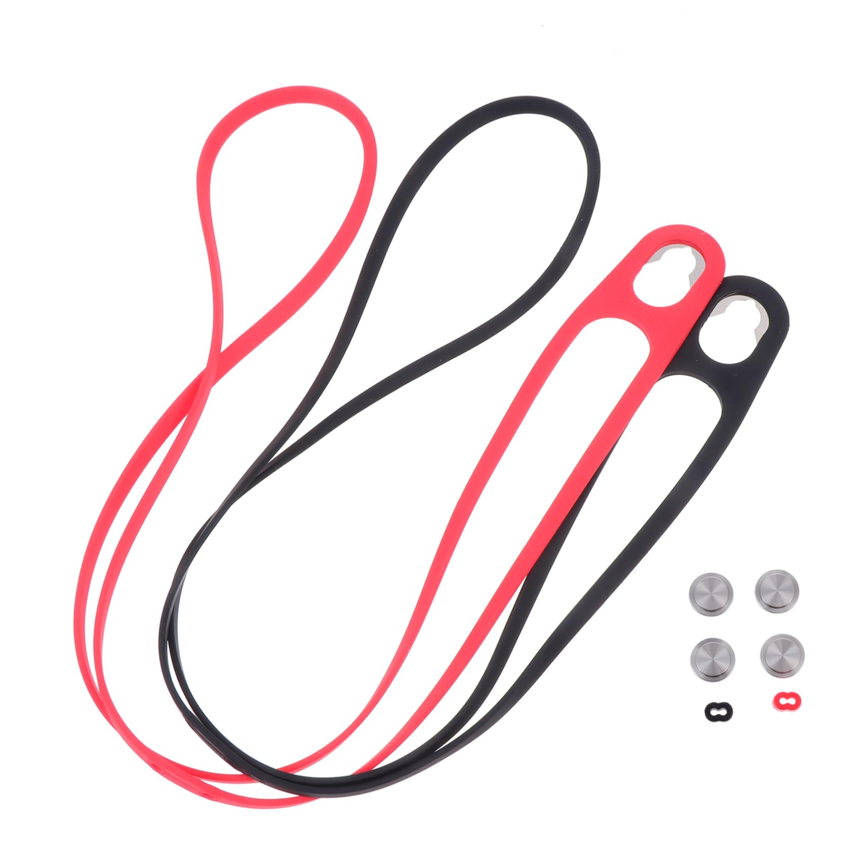 Gadpiparty 2 Set Cinghie Per Cellulari Cordino Sospeso Sicurezza Di Moda Intrecciata Tessuto Carino Telefono Cinturino in Silicone Telefonici Tracolla Gel Di Silice Rosso 2 Pezzi*2
