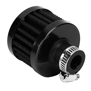 Air Filter, Smooth Air Cleaner Air Intake Breather 13mm/0.5in for MT/Manual Transmission(Black)