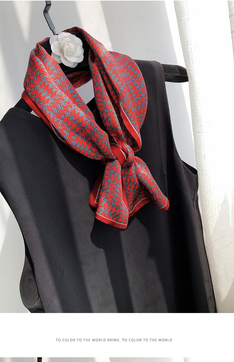 MEISEE 100% Mulberry Silk Scarf for Women 59”*6.3” Long Headscarf Neck Scarf Hair Wraps and Shawls with Gift Packed - Image 3