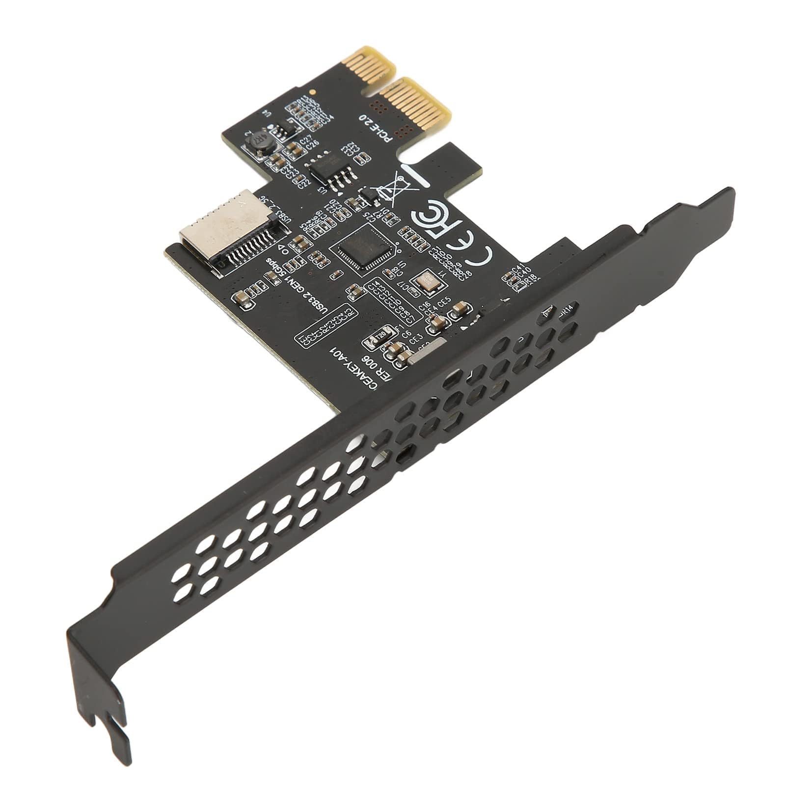 Carte D'extension PCI E vers USB 3.2, Carte Riser de Connecteur de Panneau Avant avec Interface USB3.2 Gen1 USB3.2 Gen1 Type E 20 Broches, clé USB3.2 Gen1 5 Gbps A Adaptée pour Le