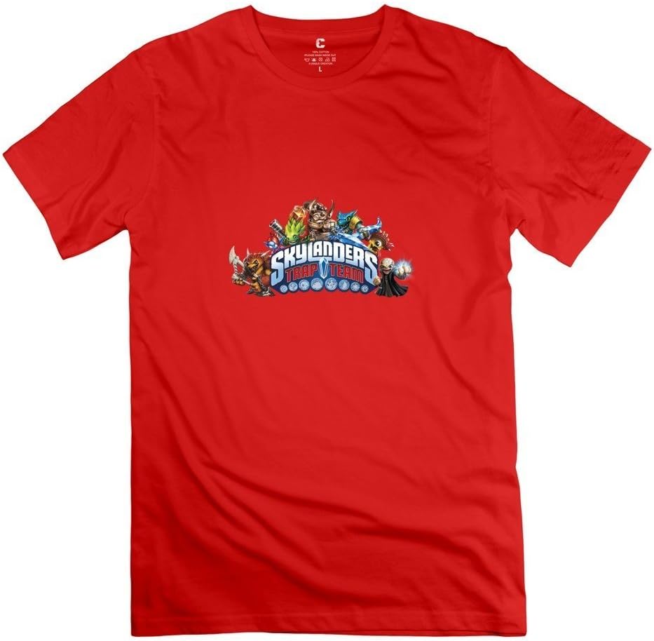 Skylanders Trap Team Hot 100% Cotton Red Tee Shirts For Mens Size M