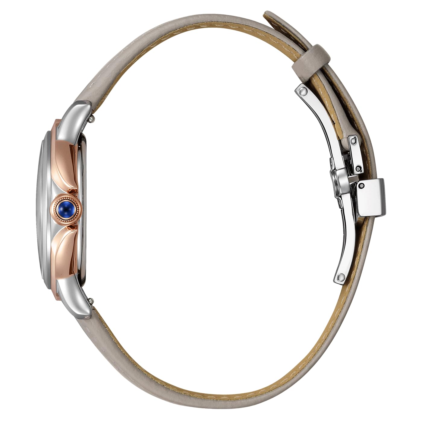 CITIZEN Zegarek damski Eco-Drive Solar ze skórzanym paskiem i cyframi rzymskimi