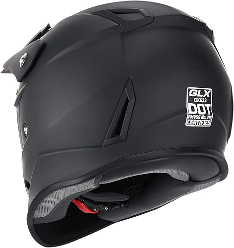 Miniatura 3 de GLX - Casco de cara completa GX623 DOT para motocrós, motocicleta y cuatrimoto todoterreno para niños y jóvenes conjunto de casco de cara completa,