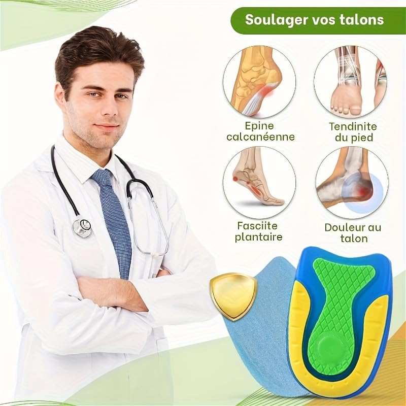 2 Plantillas de Gel Silicona para Fascitis y Espolón miniatura 5