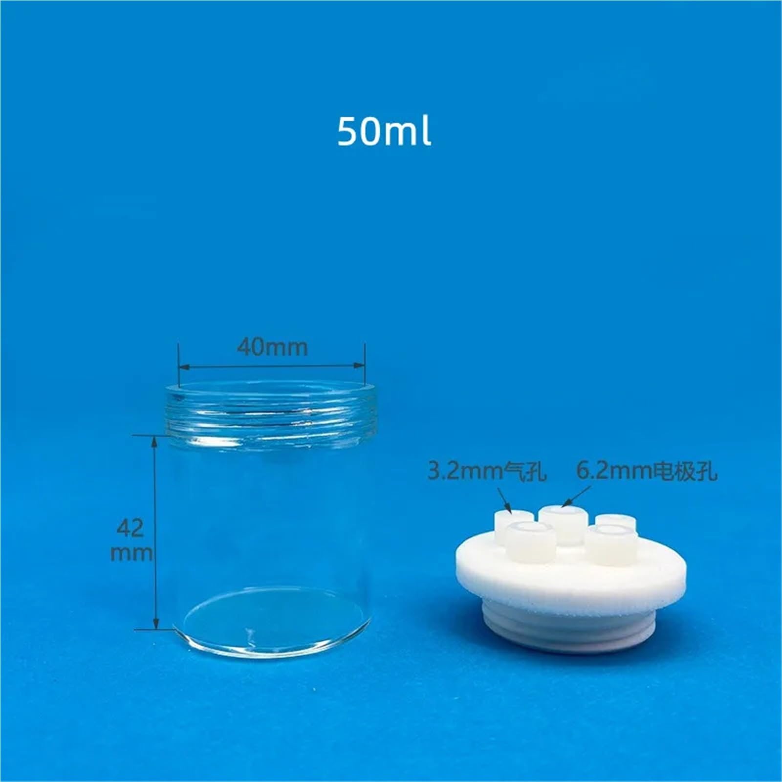 Cella elettrolitica sigillata a cinque porte, for applicazioni elettrochimiche(50ml)