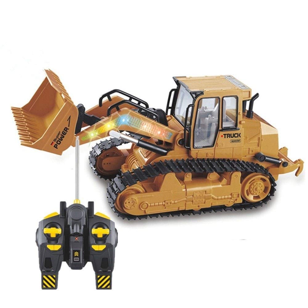 AIOJY 5 Channels Track Remote Climbing Car Charging Sandy Land Excavator Model Child Track Construct