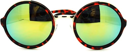 Miniatura 2 de Multicolor reflectante lente anteojos de sol Marco redondo de círculo clásico