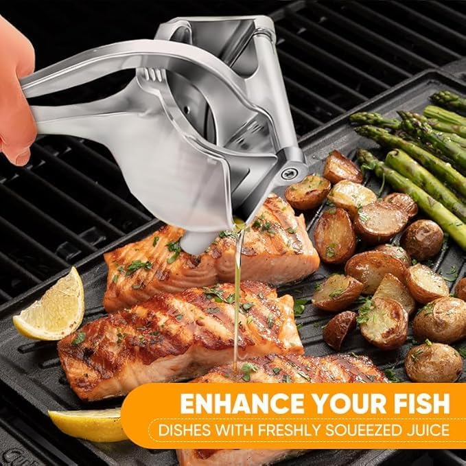 Miniatura 5 de Exprimidor manual para extracción eficiente de jugo, prensa de cítricos de aleación de aluminio para limón, naranja, lima, pomelo y granada, fácil