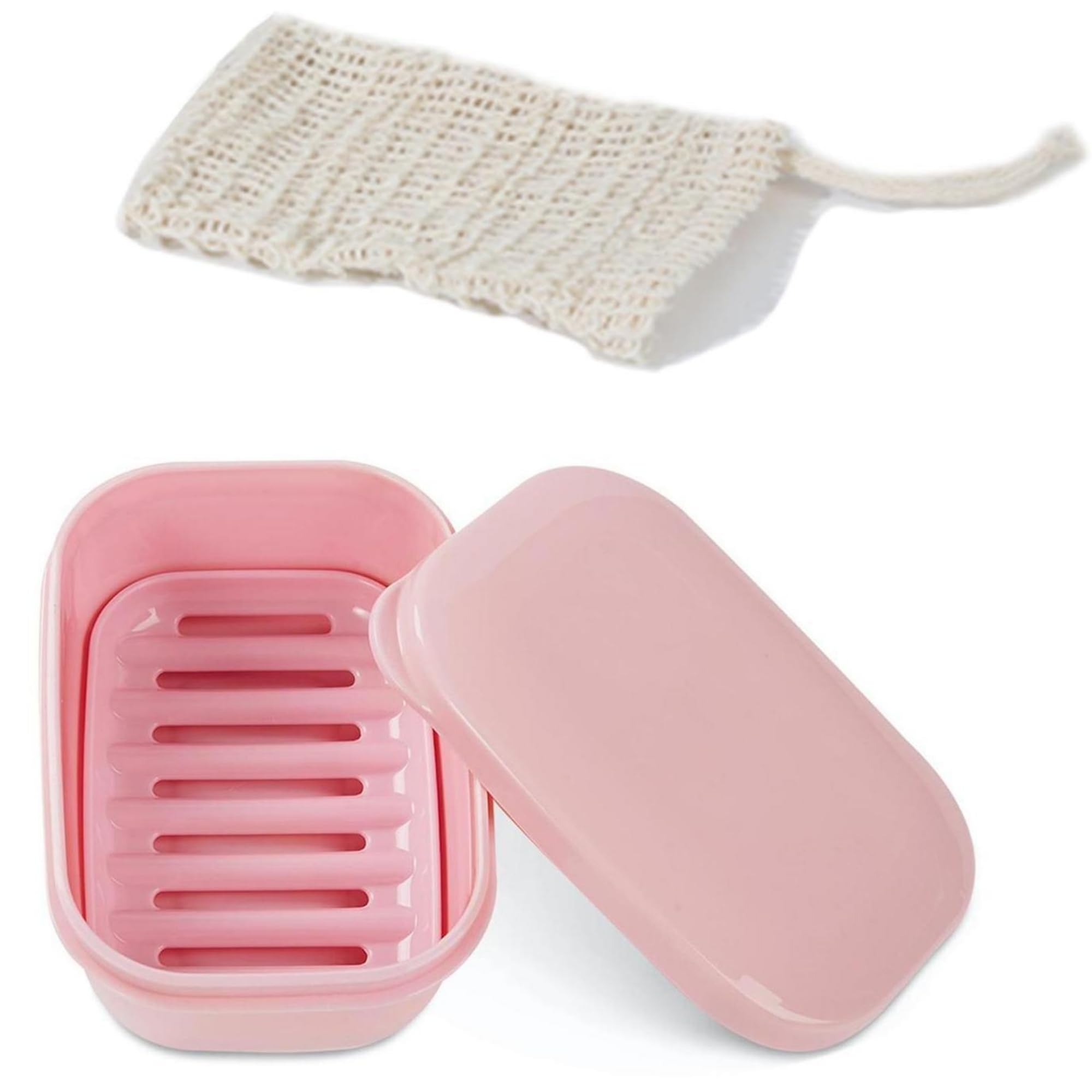 Quatish Portasapone da viaggio con coperchio, porta sapone portatile, a