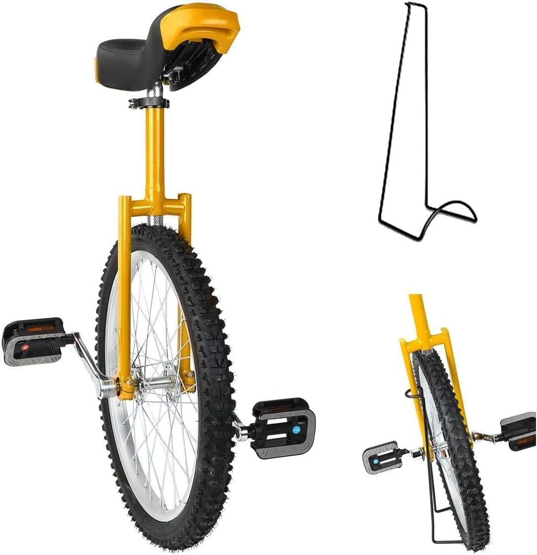 Monocycle d'entraînement à Hauteur réglable avec Pneu antidérapant pour l'équilibre et l'exercice – Idéal pour l'entraînement en intérieur et en extérieur