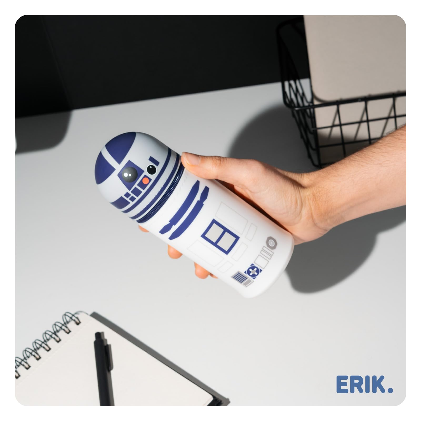 Grupo Erik Astuccio Star Wars R2-D2 3D - Astuccio Scuola Piccolo in Morbido Silicone, Portapenne da Scrivania 2 in 1 | Back to School: Cancelleria Bambino e Bambina, Star Wars Gadget (7 x 18 cm)