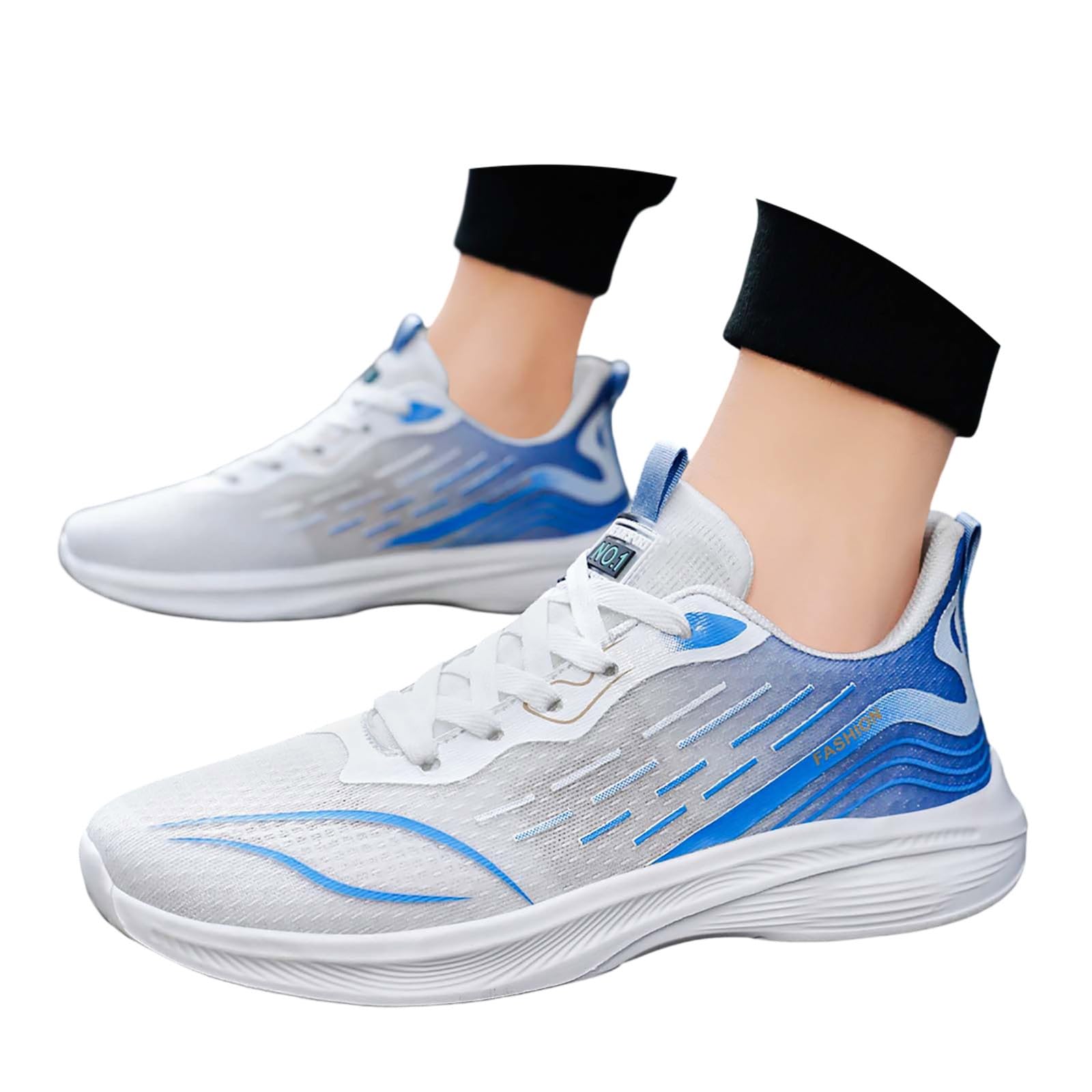 Męskie buty do biegania, lekkie trampki, szerokie palce, oddychające, buty do biegania, buty do chodzenia, modne buty z siateczki, buty na platformie, buty na lato, buty rekreacyjne