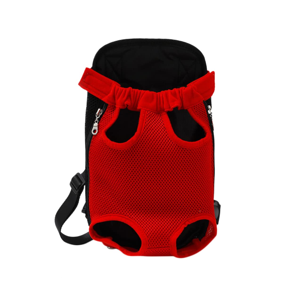 Toddmomy 1PC Breathable Pet Backpack for Cats and Dogs Storage Bag Portable Chest Carrier Comfortable Mesh Design Red