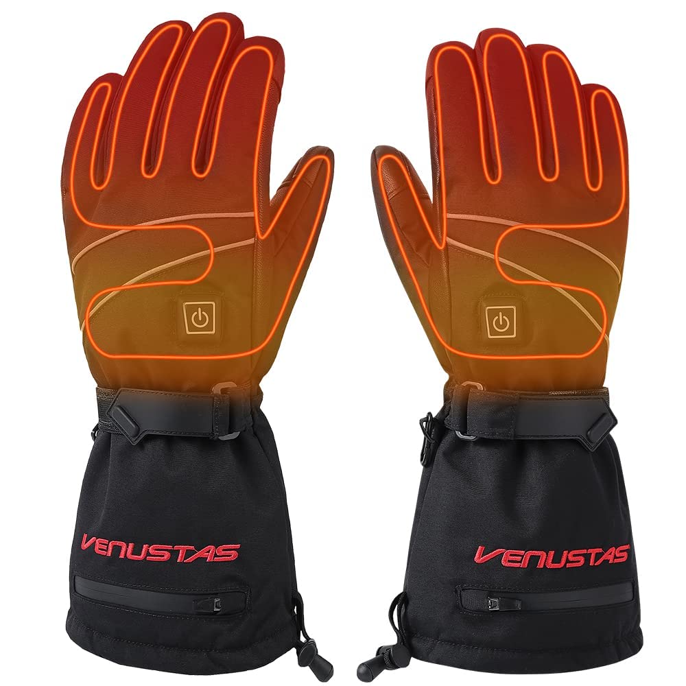 Venustas Heated Gloves for Men and Women, Rechargeable Heated Gloves and Winter Gloves ski Gloves Heat up to 8 Hours, Medium