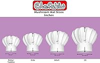 Vista 3 de CHEFSKIN Sombrero de chef blanco para niños, tela suave totalmente ajustable, Blanco
