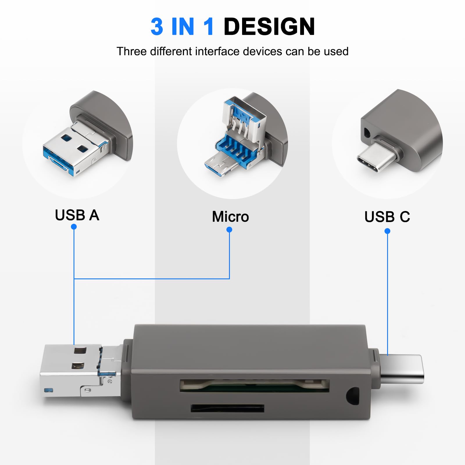 Lettore di schede di memoria Micro SD TF USB / Tipo C Adattatore OTG per iphone 15 per Samsung per Xiaomi Redmi Huawei – acquista a prezzi convenienti sul marketplace