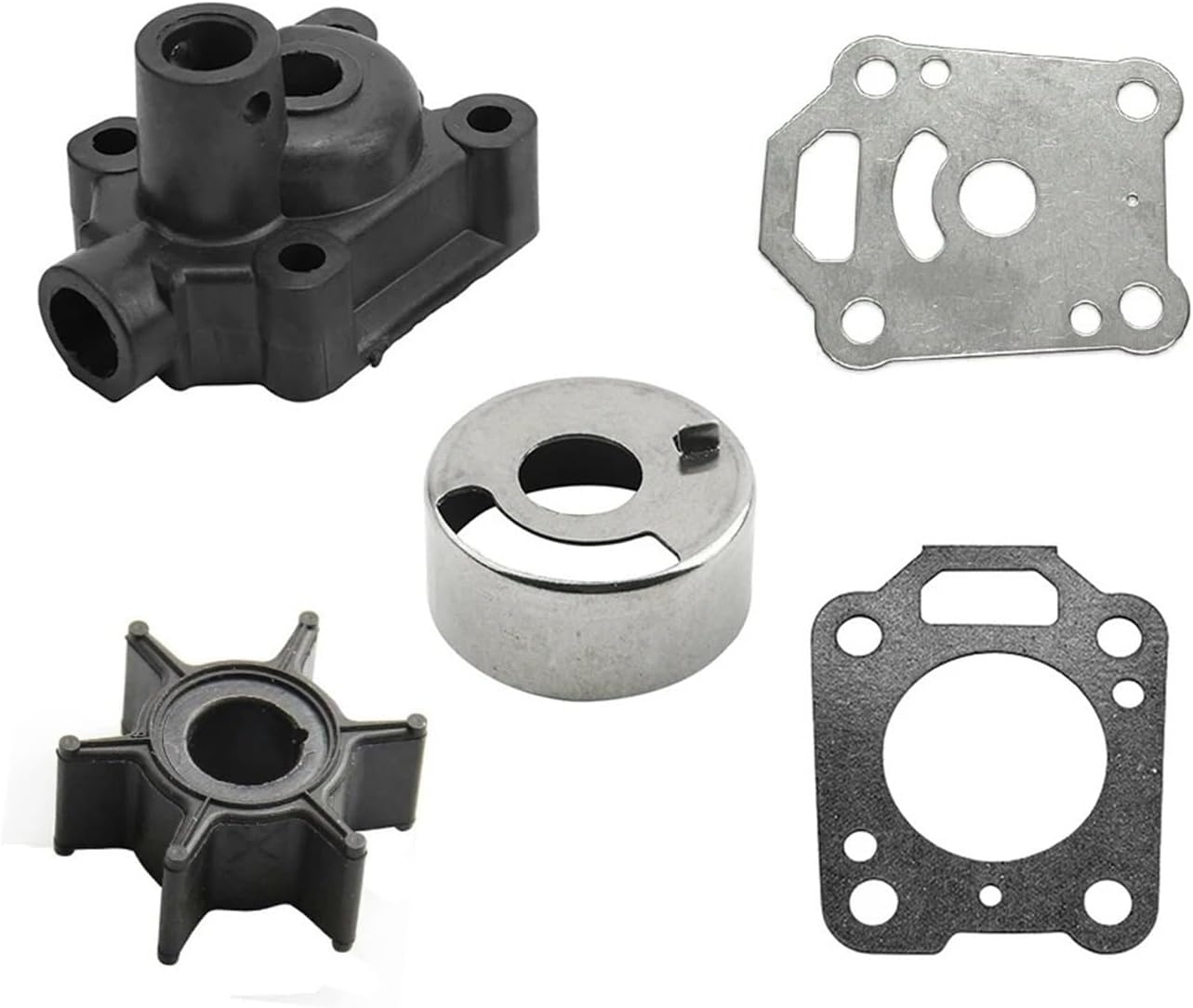 Coolant WaterPump Water Pump Kit for Mercury- for Mercruiser for Outboard Motor 5HP 6HP 16150 16154 16157 16826 Impeller Housing, Upper Water Pump Car Water Pump