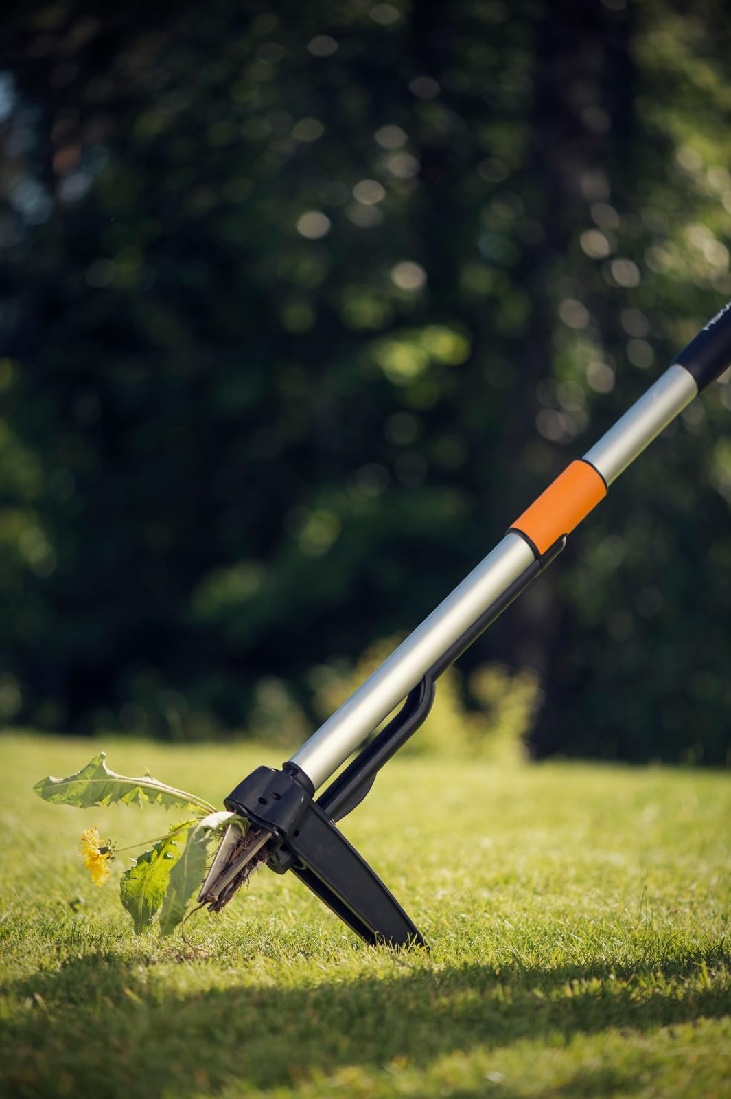 Fiskars SmartFit Estirpatore telescopico, Asta in acciaio inossidabile, Nero/Arancione, 1-1.19 m
