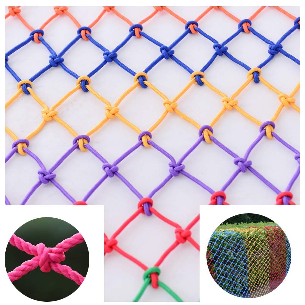 NMDCDH Sicherheitsnetz Balkonschutz Farbe Dekoratives Netz ， Kindersicherheitsnetz Schutznetz Balkontreppe Anti-Fall-Netz Deckennetz Hängendes Netz Nylonnetz Schutzseil Netzdekornetz (Grö