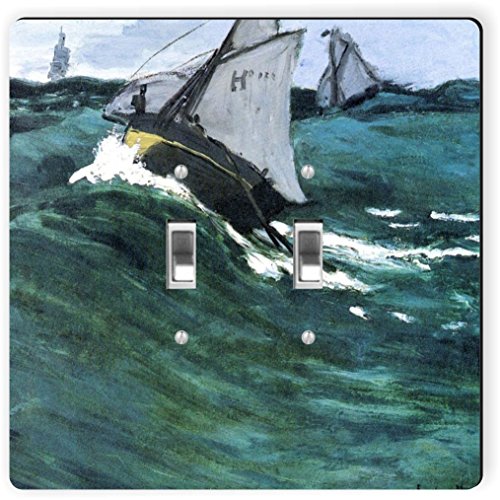 Plaque d'interrupteur double Claude Monet Art décorative murale 3549 - 2