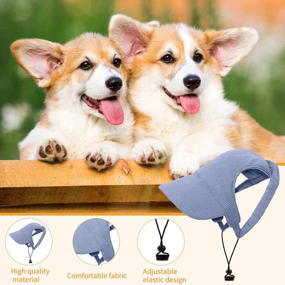 OFFCUP Dog Baseball Cap, Adjustable Summer Dog Sun Protection Hat with Ear Holes, Pet Cat Hat Visor Cap - Image 3