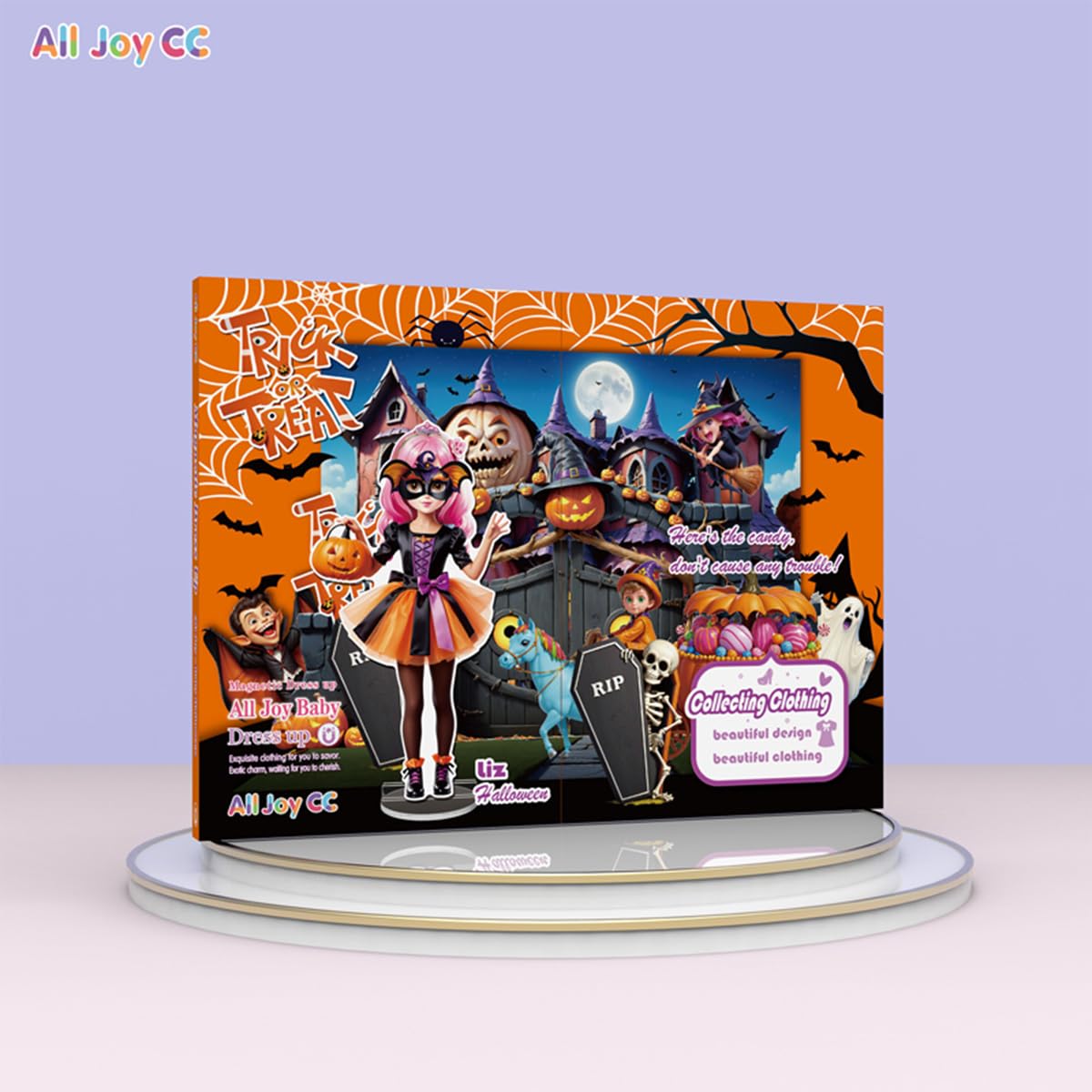 Halloween Magnetisches Anziehpuppen Set Basteln Spielzeug für Kinder 3-8 Dunkle licht-Sticker mit Puppe und Kostümen