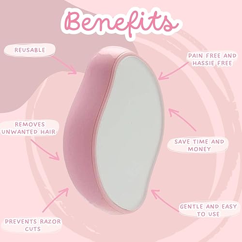 Miniatura 4 de Borrador de pelo de cristal, depiladora para mujeres y hombres, herramienta reutilizable para depilación y exfoliación, borrador de vello facial y