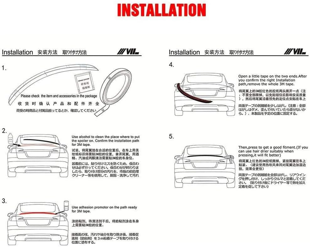 Carbon Fiber Trunk Spoiler Compatible with 2018-2025 Audi A5 S5 RS5 B9 Rear Trunk Lip Wing for Sedan Sport Exterior Upgrade with Stable Driving Performance