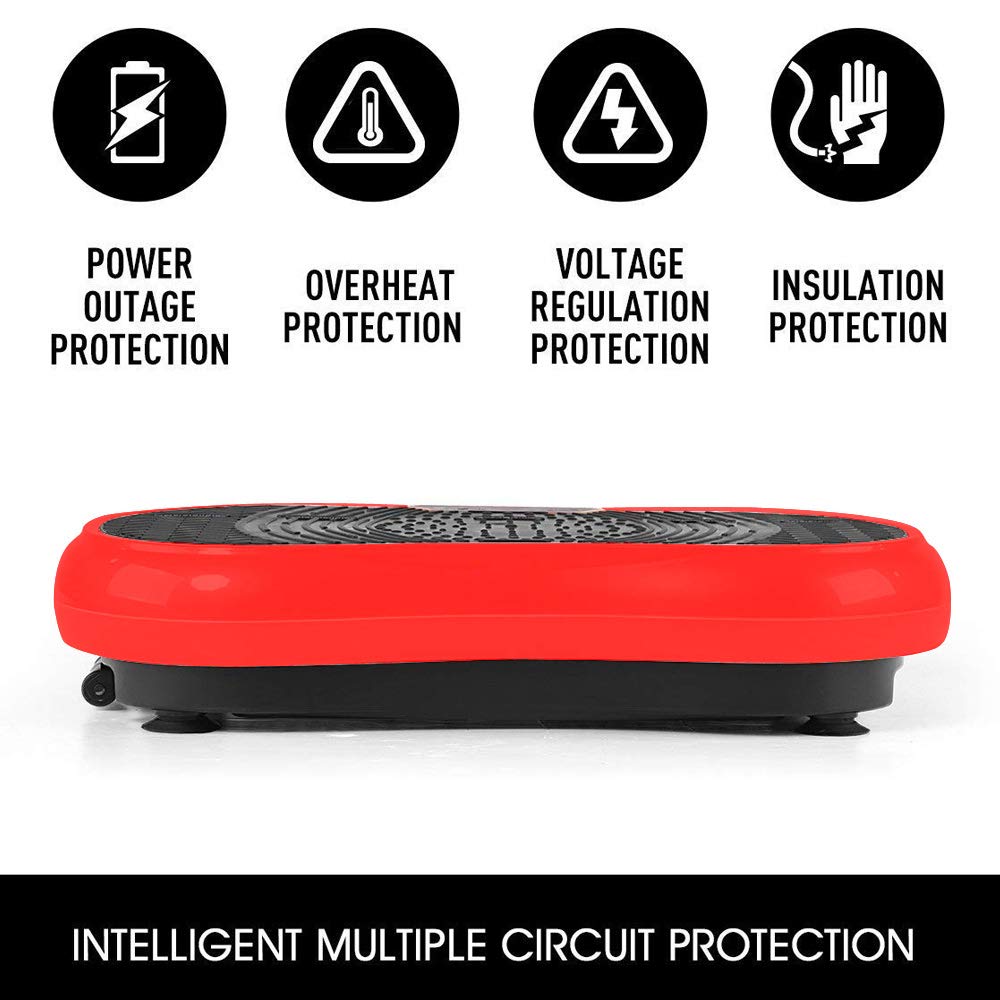 STORIA Power Vibration Plate Exercise Massager Fitness Slimming Full Body Shaper Weight Loss Machine With Running, Jogging & Walk Mode, Red STORIA Power Vibration Plate Exercise Massager Fitness Slimming Full Body Shaper Weight Loss Machine With Running, Jogging & Walk Mode, Red