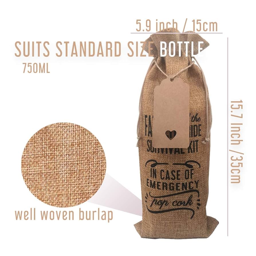 Father Of The Bride Survival Kit In A Can - Fun Wedding Day Thank You Gift With Card - Dad Favour Idea - Father Gift From Bride Or Groom