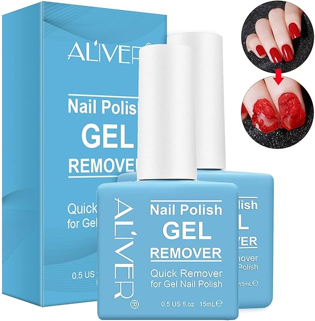 2 Pack Gel Nail Polish Remover, Gel Polish Remover, Professional Removes Soak-Off Gel Nail Polish in 3-5 Minutes, Easily & Quickly, Don't Hurt Your Nails, No Need For Foil, Soaking Or Wrapping -15ml