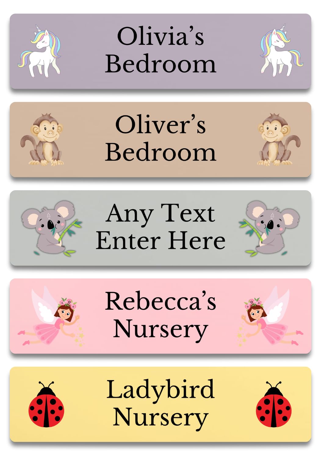 Childrens Bedroom Door Sign - Custom Made Plaque Personalised Metal Sign, Boys Room, Girls Room, Pastel Colour Options & Multiple Uses, Name, Text, Kids, Nursery Walls, Back to School