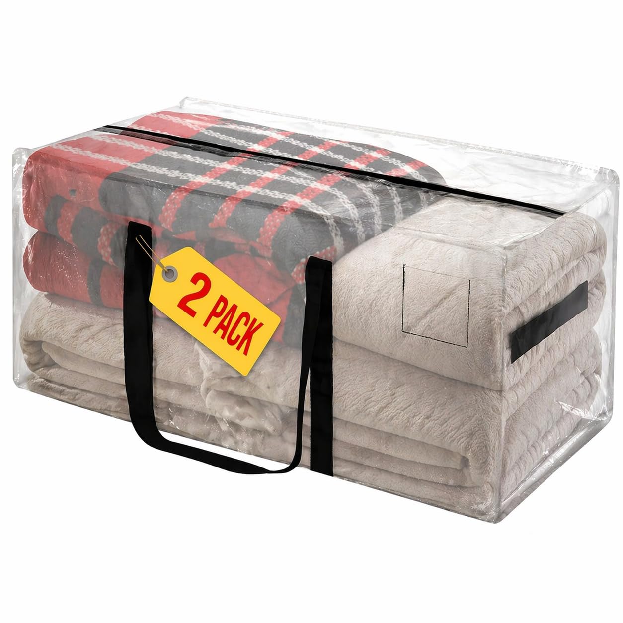 90L Heavy Duty Moving Bags/Storage Totes, Water-Resistant Packing Bags x 2 Pack