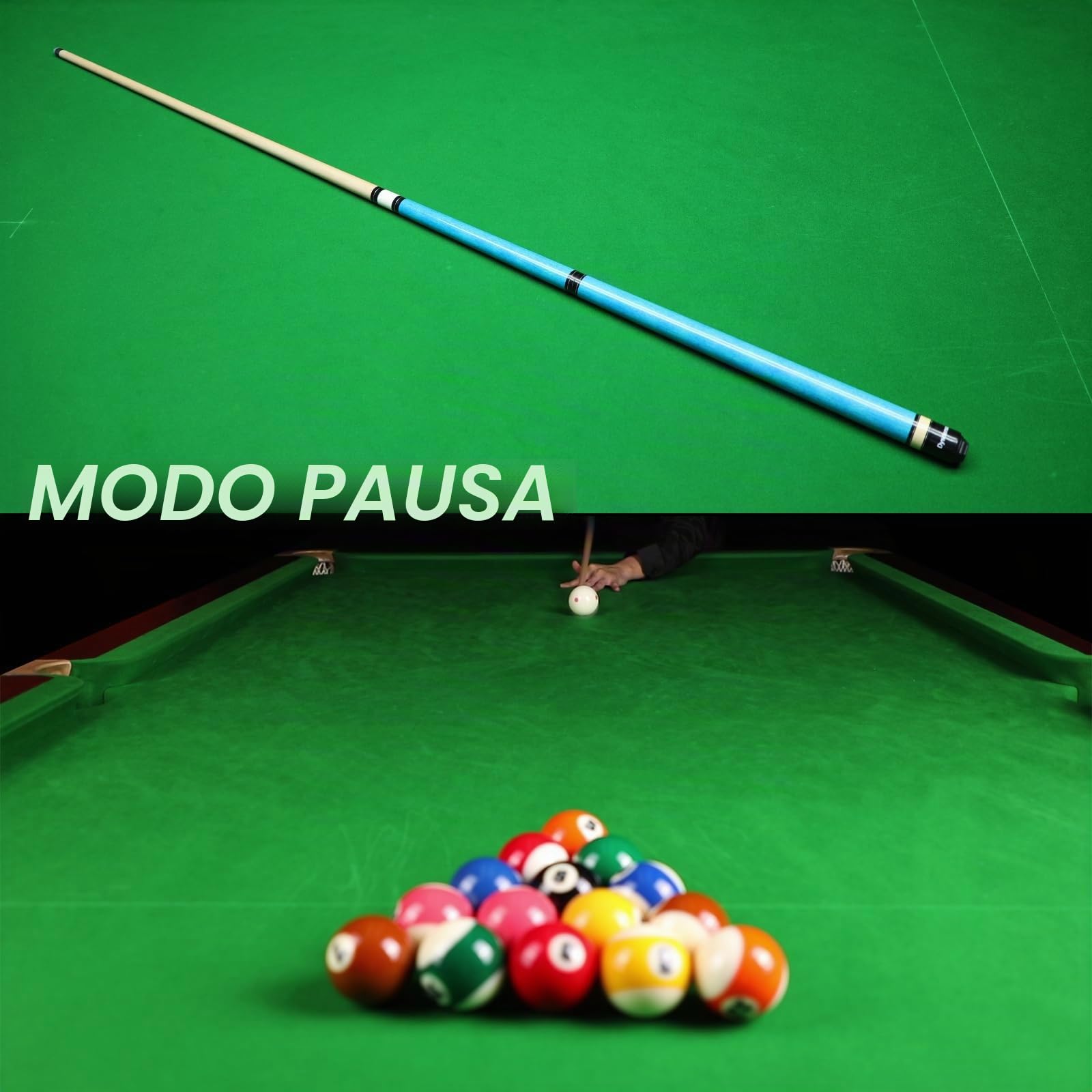 Heavy Jump Break - Taco de billar de 3 piezas de 652.0 g, madera de arce canadiense, punta de cristal de 14 mm para saltar o romper