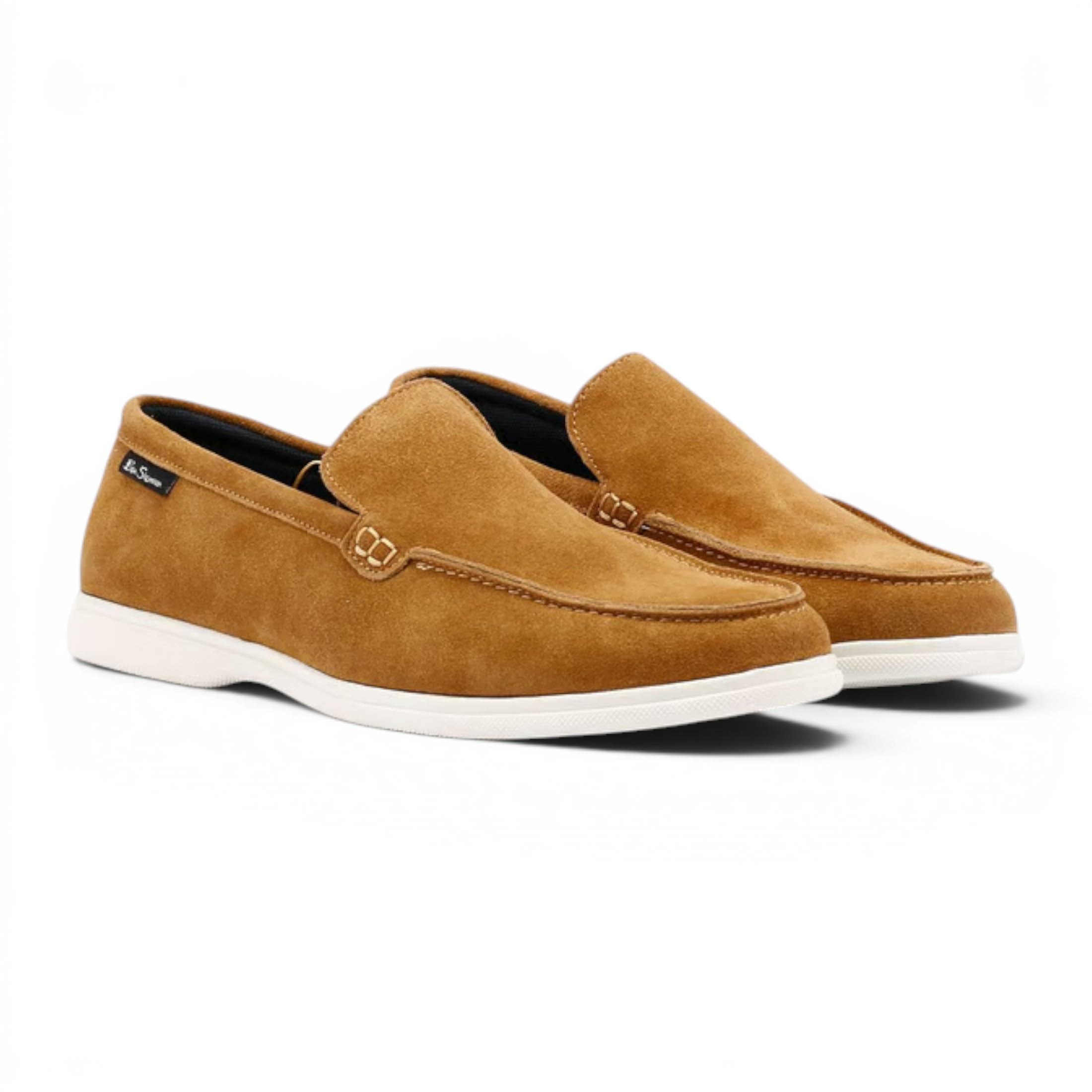 Zapatos Mocasines Informales y de Vestir de Ante marrón Claro para Hombre de Amarillo