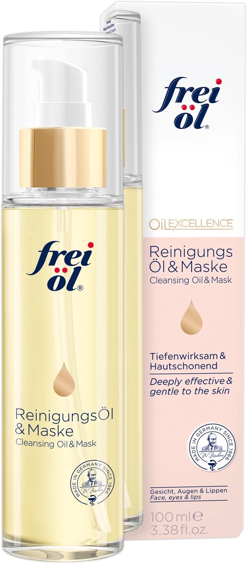 Cleansing Oil & Mask – Anti-Pollution Facial Cleanser & Makeup Remover, Detox Mask for Waterproof Makeup, Vegan – 100ml / 3.38 fl oz
