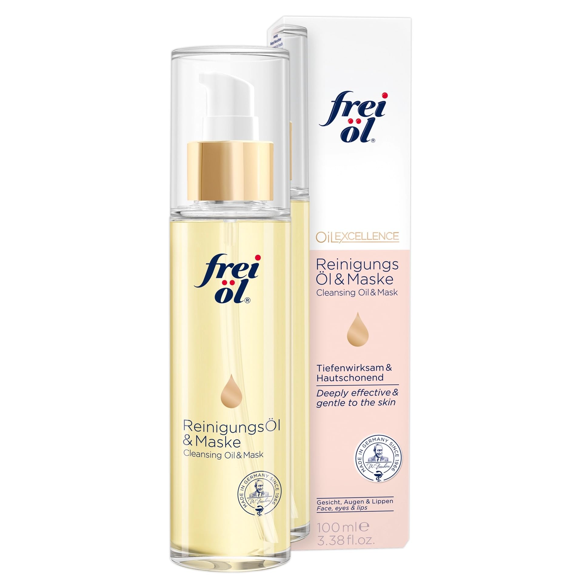 Cleansing Oil & Mask – Anti-Pollution Facial Cleanser & Makeup Remover, Detox Mask for Waterproof Makeup, Vegan – 100ml / 3.38 fl oz