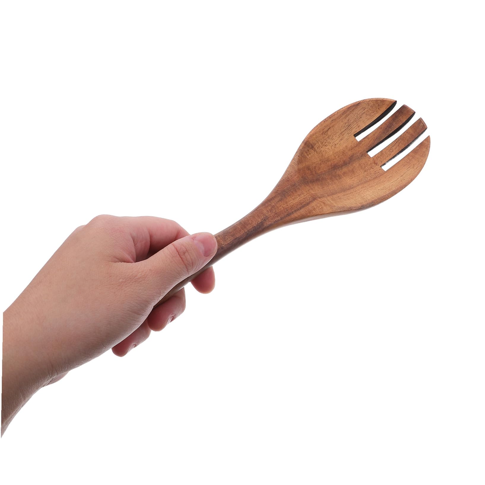 TOPBATHY Utensili Cucina in Legno Naturale Cucchiai e Spatole in Legno per Mescolare e Friggere Completo Utensili da Portata Resistente al Calore e Antiaderente