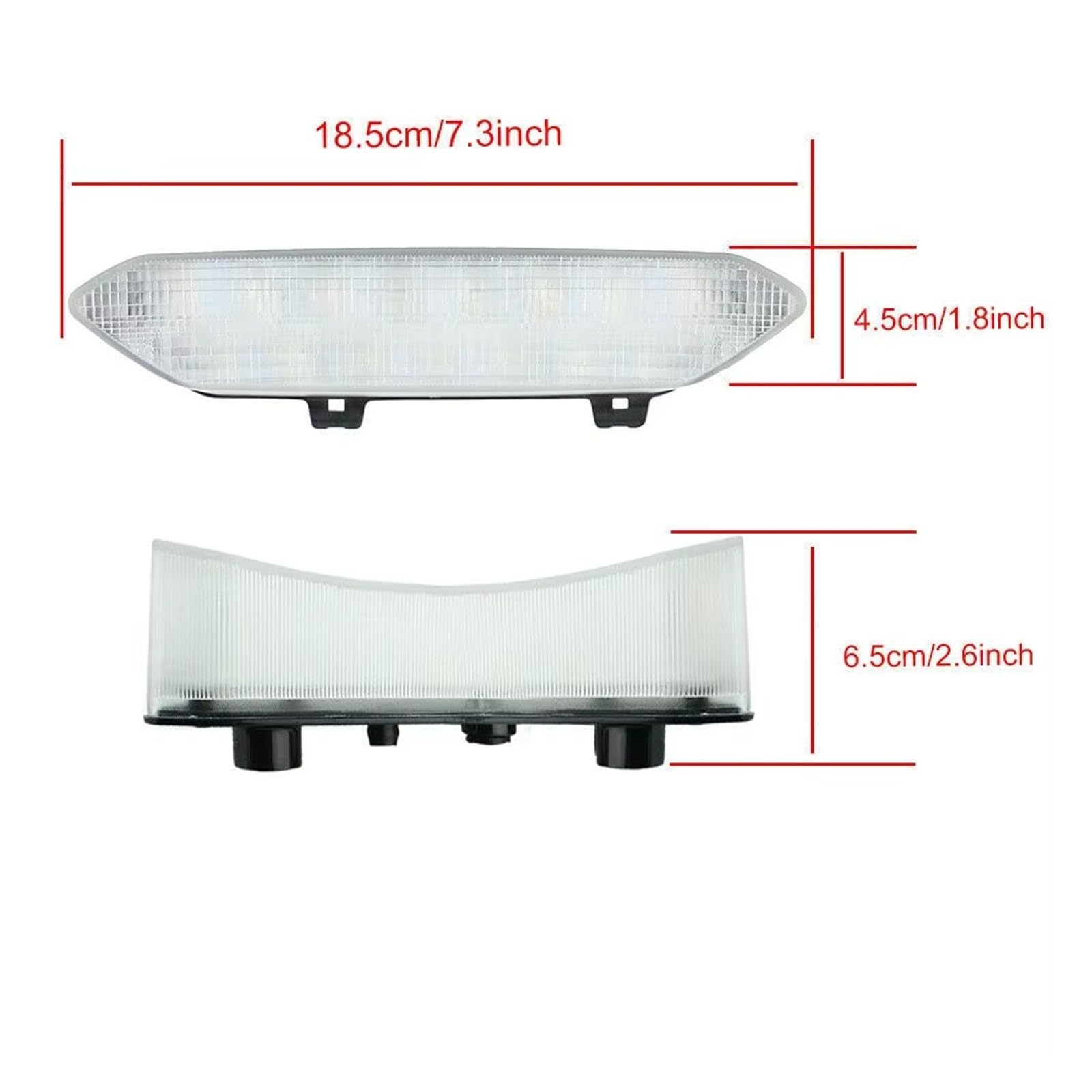 luz Trasera Motocicleta Para Raptor 700 Para 700R 2006-2018 Para YFZ450R Para YFZ450X 2009-2018 Luz Trasera De Freno LED Lámpara Trasera(Black)
