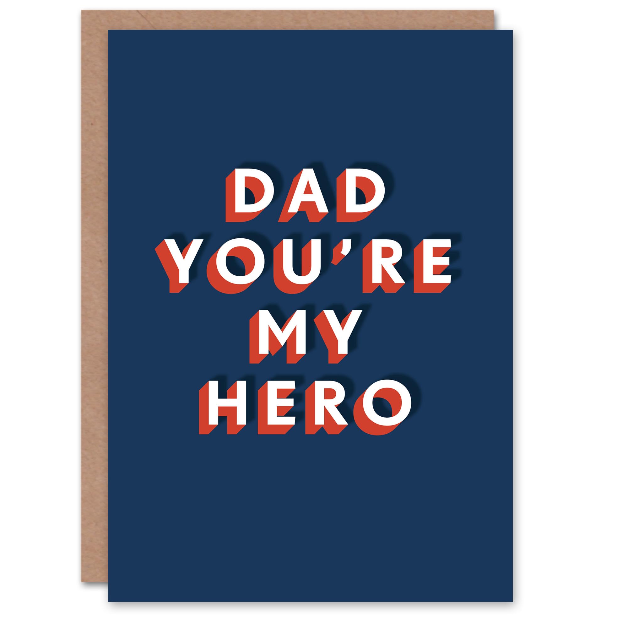 Artery8 You Are My Hero Simple Bold Sweet Sincere For Him Dad Father Birthday Card