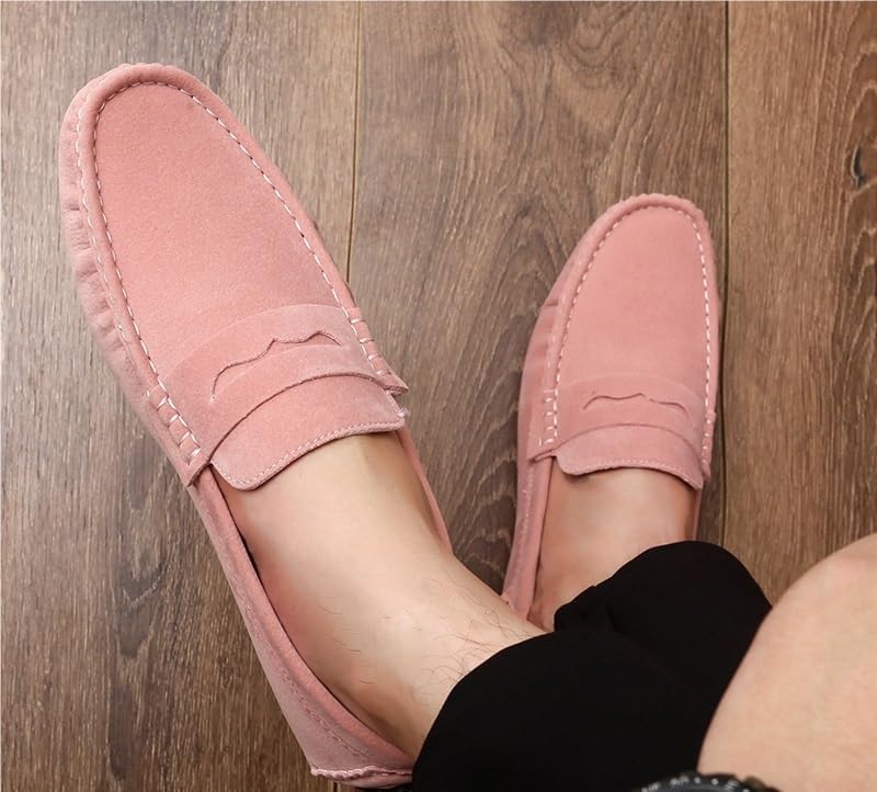 Men's Suede Penny Loafers Slip-On Moccasin Driving Shoes