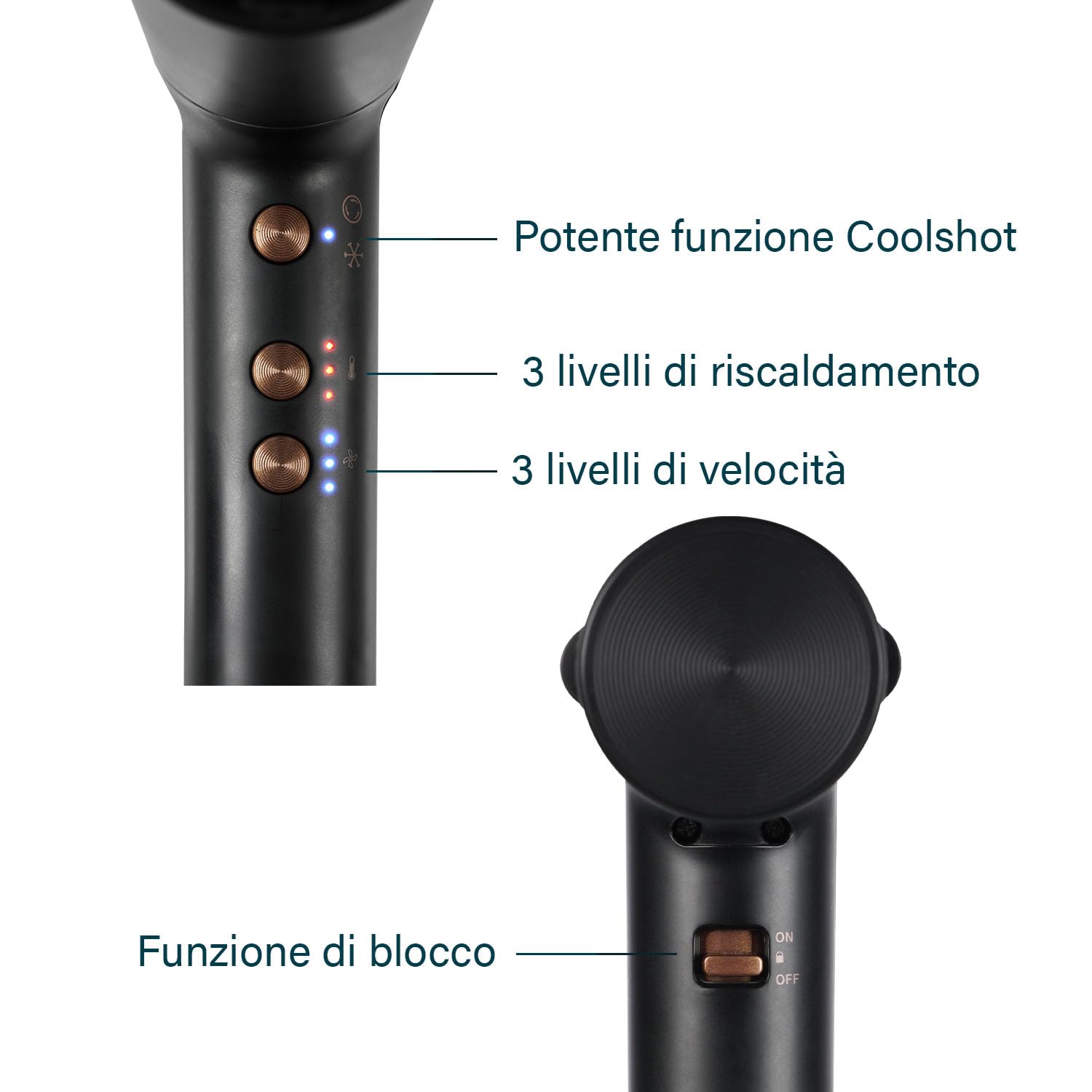 Princess Airstyler Pro, 7-in-1, 3 Livelli di Calore e Velocità, Funzione Ionica, Cool Shot, Cavo 1,8m, Custodia da Viaggio, 7 Accessori, Guanto Termico, Motore BLDC, 2000 W, 01.529205.01.001
