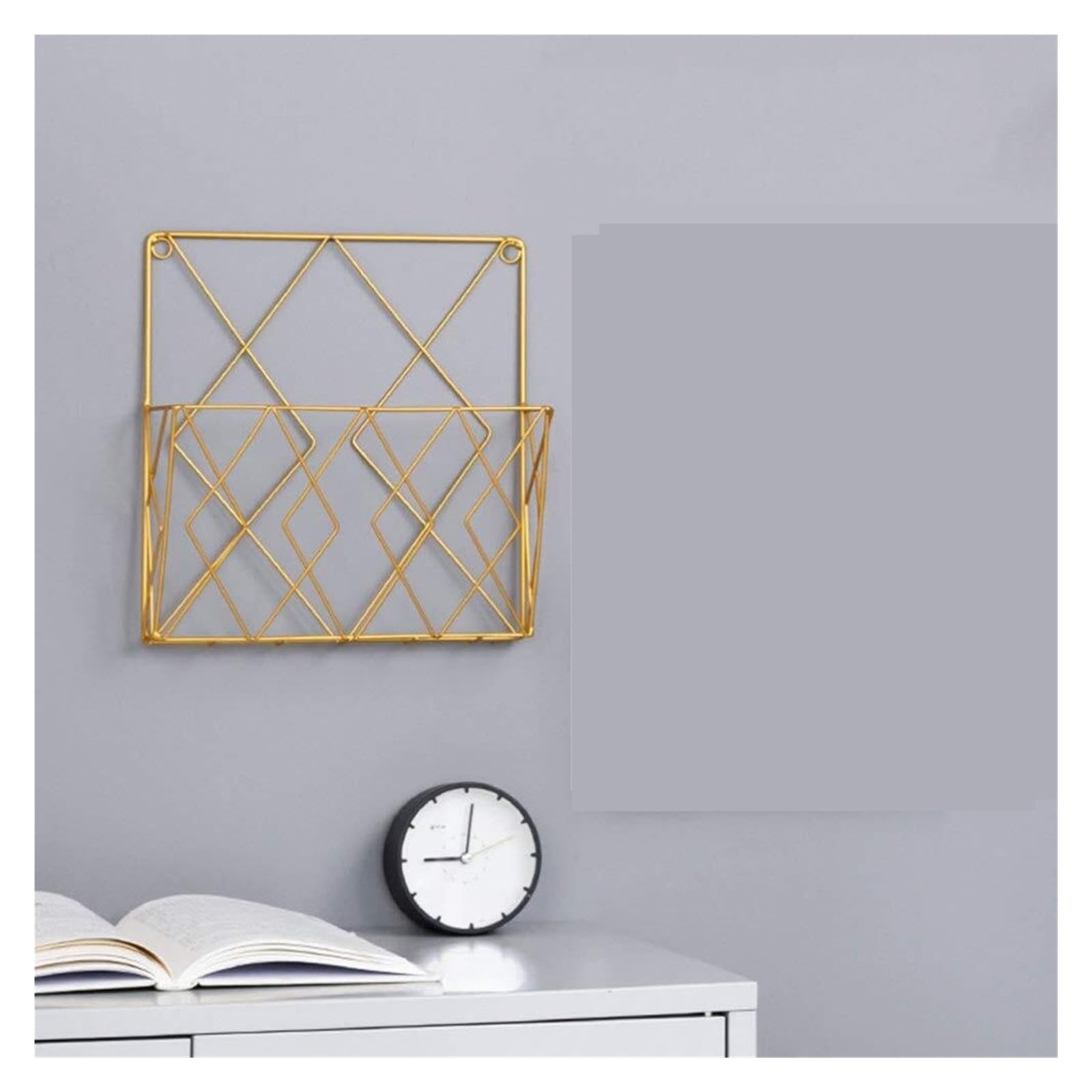 Revistero metálico de pared, pequeño y moderno, ideal for el hogar, la oficina, el estudio o cualquier espacio de trabajo. revistero