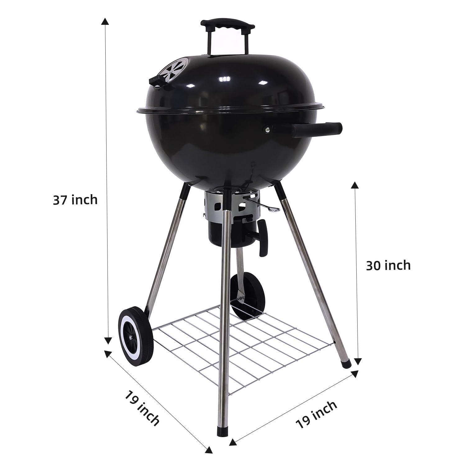 Amazon.com: GRILLLAND 18 Inch Kettle Charcoal Grill, for Backyard, Camping, Patio and Outdoor Cooking, Black : Patio, Lawn & Garden