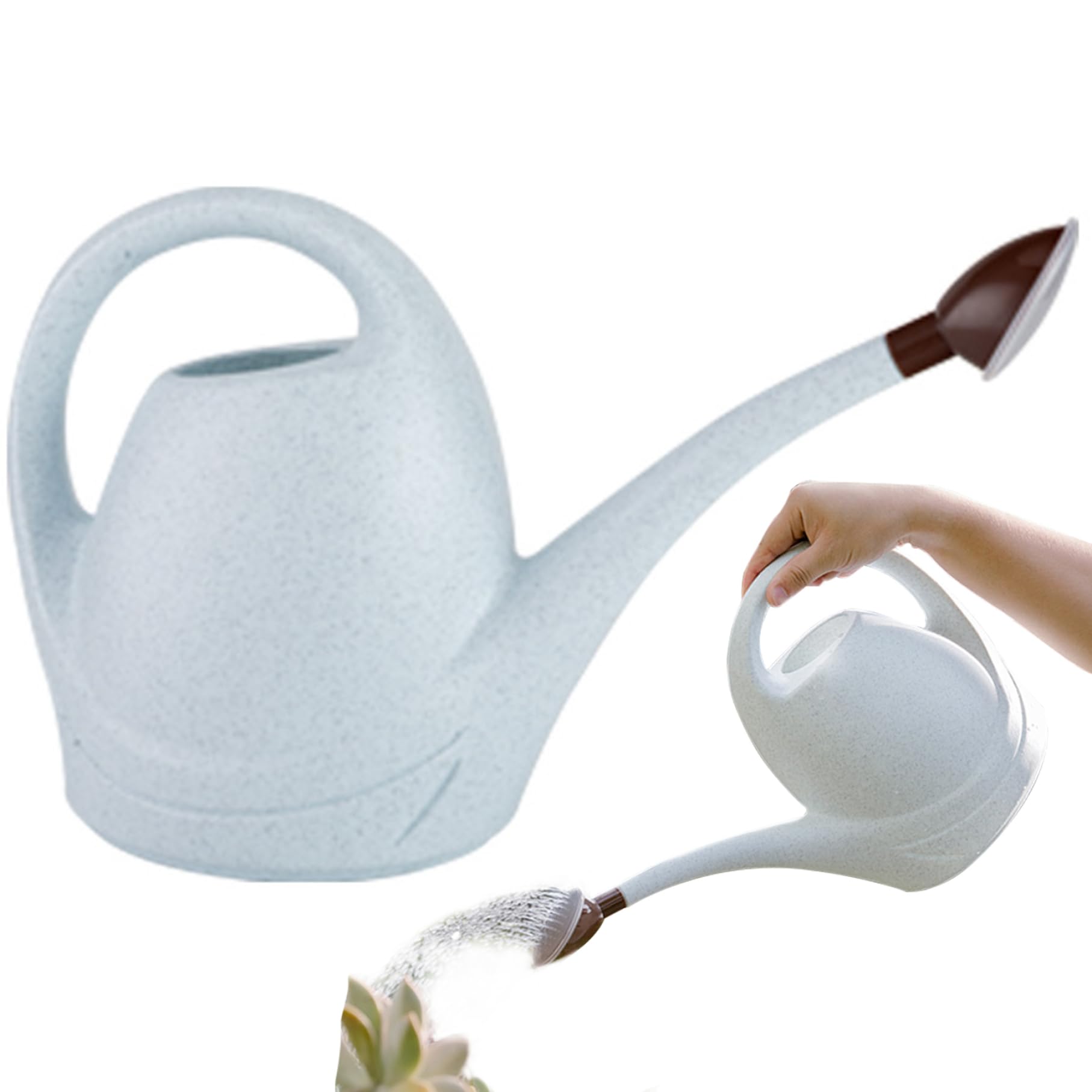 Arrosoir extérieur Arrosoir extérieur, arrosoir intérieur Arrosoirs Arrosoir d'intérieur 3,5 L Arrosoir à long bec 4 modes de pulvérisation Arrosoir en plastique for plantes avec pomme de douche amovi