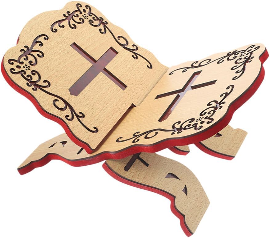 Soporte para libros del Corán, soporte de madera para libros vintage, soporte plegable para la Biblia, organizador islámico de Eid Mubarak, Islam,
