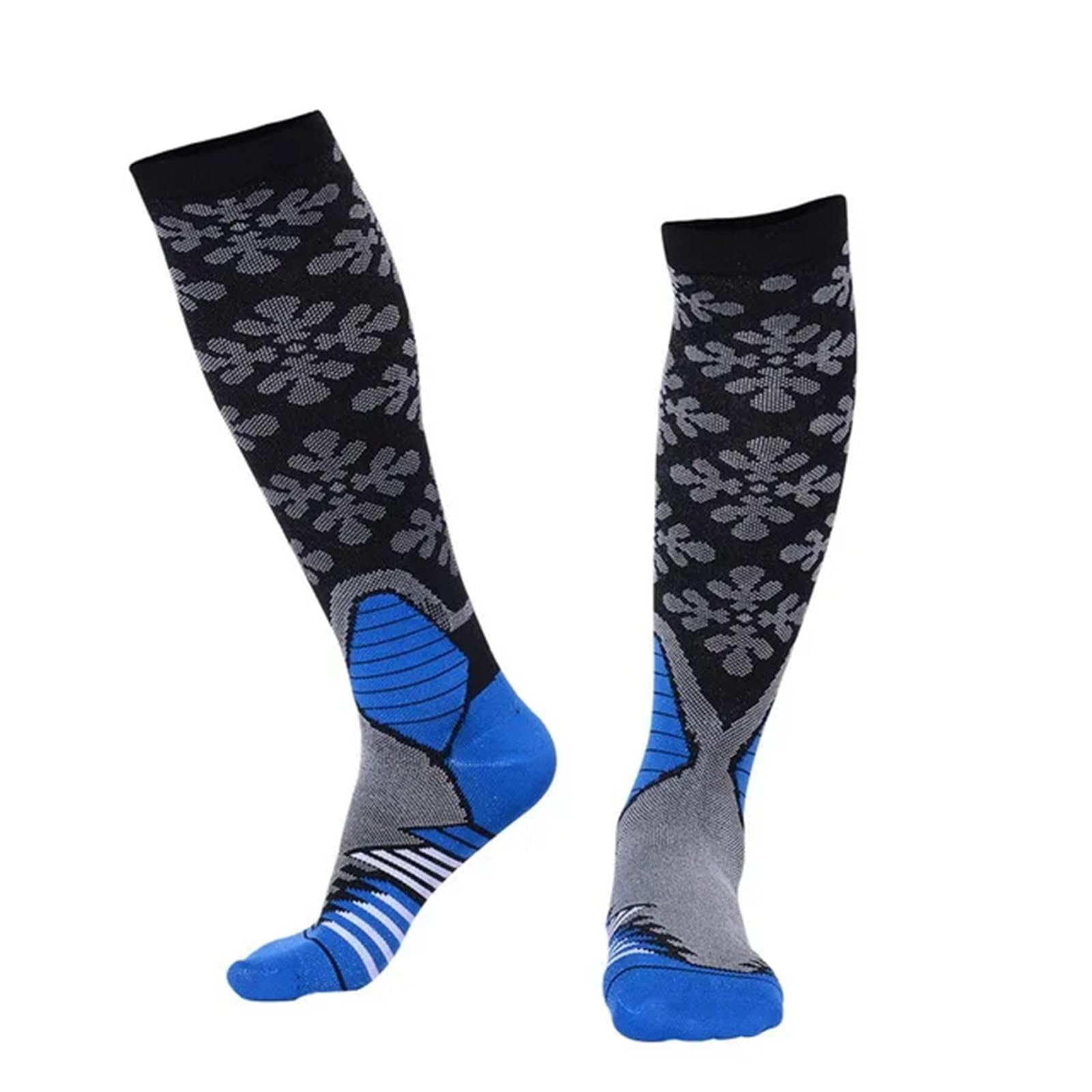 Calze a compressione per vene varicose, calze strette che promuovono la circolazione sanguigna Anti fatica Calzini sportivi Ciclismo Corsa Basket