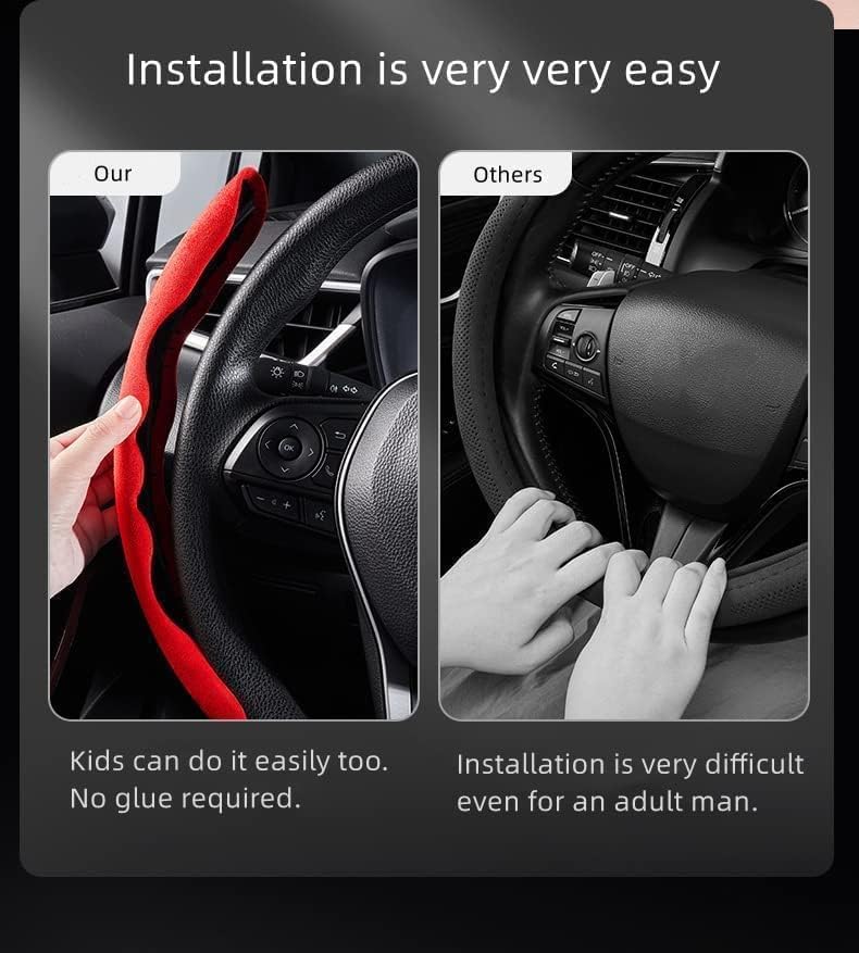 Couvre Volant Voiture Pour Citroen Berlingo II 2008-2018, Protege Volant Housse De Volant Voiture Protection Volant Segmentée Couvre Volant De 38 Cm,Blue