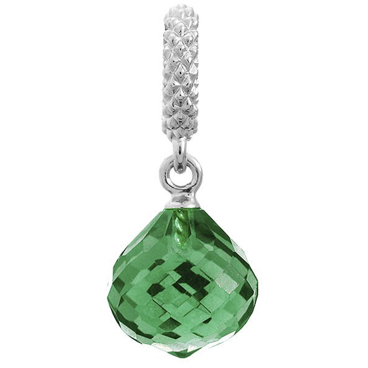 EndlessJewellery Women's Emerald Mysterious Drop Silver Charm