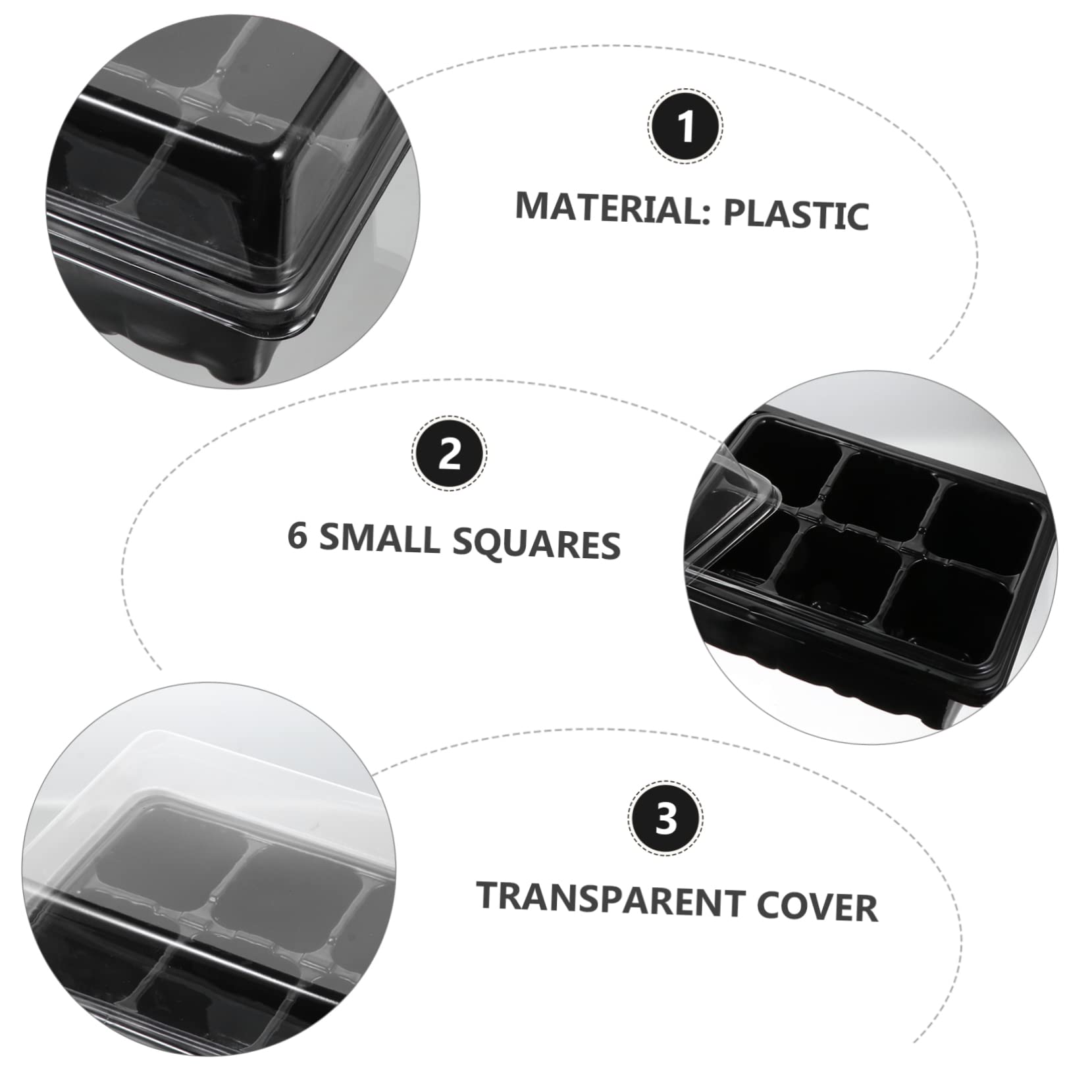 TOYANDONA 10 Sätze Anzuchtschalen Für Garten Komplettset Mit Trays Keimschalen Für Sämlinge Transparenter Deckel Für Optimalen Wärme- Und Lichteinfall Zur Anzucht Von Mini-gemüse Und Blätter